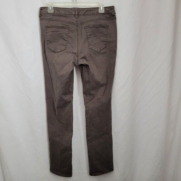 Sonoma Size 10 Life & Style Slim Straight Pants Brown  5 pocket soft cotton EUC - Picture 2 of 11